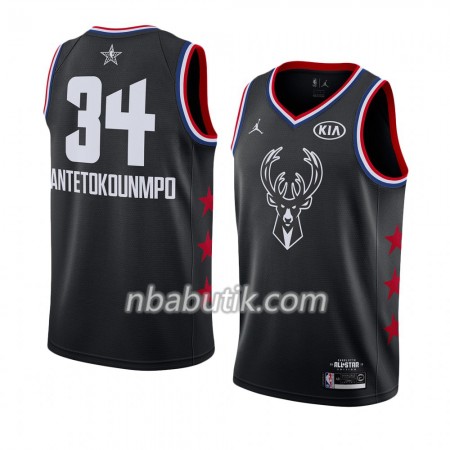 NBA Mænd Trøje Milwaukee Bucks Giannis Antetokounmpo 34 2019 All-Star Jordan Brand Sort Swingman NBA Mænd Trøje Milwaukee Bucks Giannis Antetokounmpo 34 2019 All-Star Jordan Brand Sort Swingman